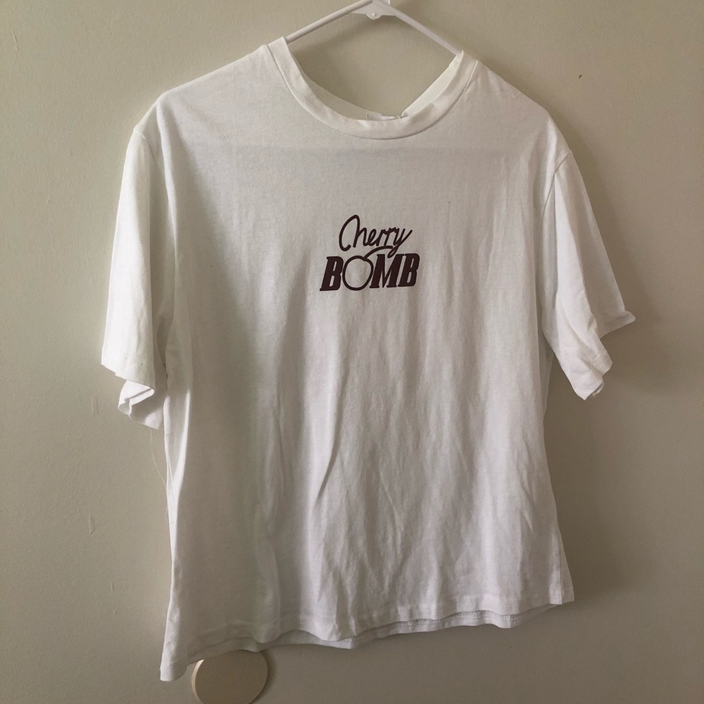 White Cherry Bomb T Shirt